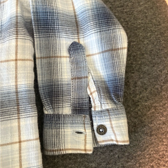 Calvin Klein Jeans Blue and Brown Plaid Shirt - Picture 3 of 11
